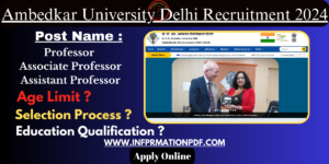 Ambedkar University Delhi Recruitment 2024