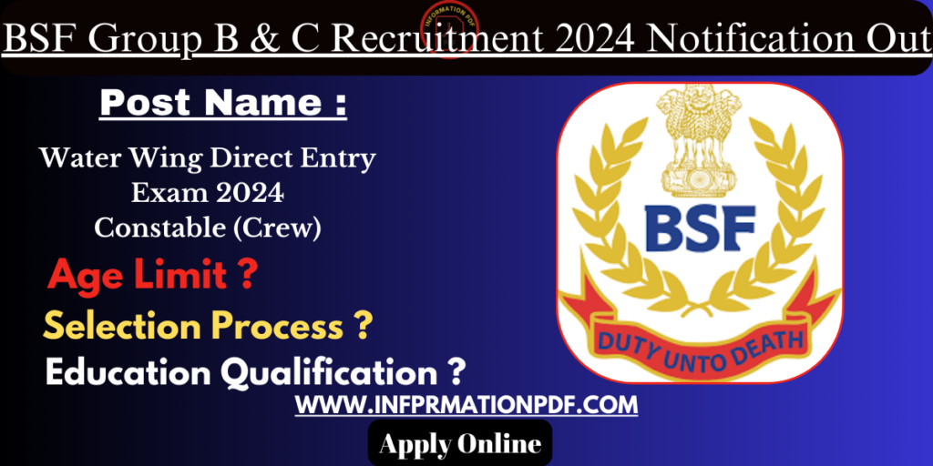 BSF Group B & C Recruitment 2024
