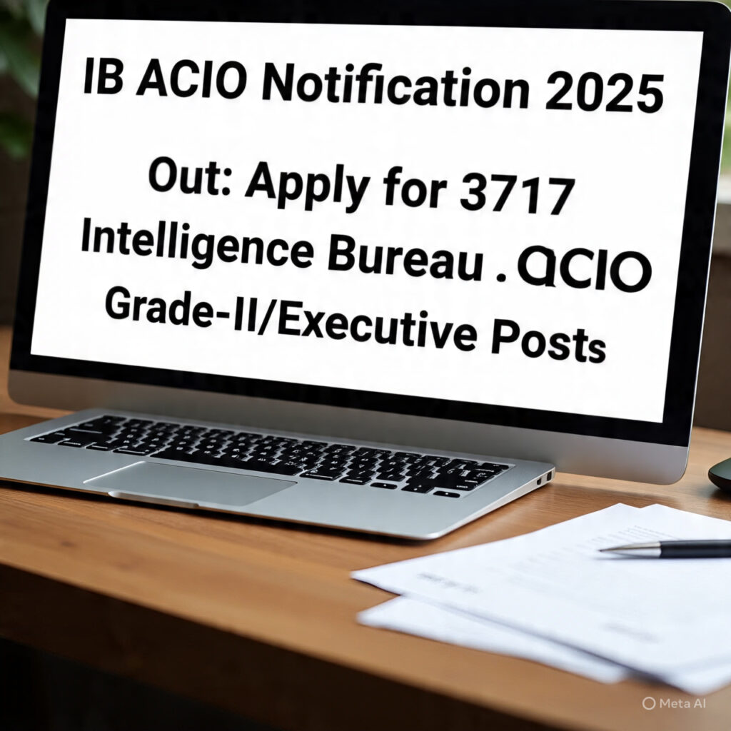 IB ACIO Notification 2025 Out