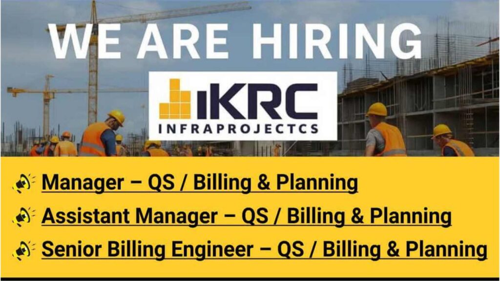 KRC Infraprojects Railway Jobs