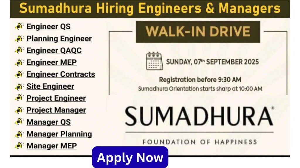 Sumadhura Hiring Engineers & Managers