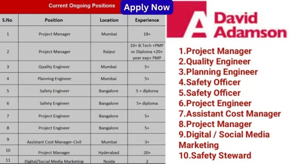 David Adamson Group Hiring 2025