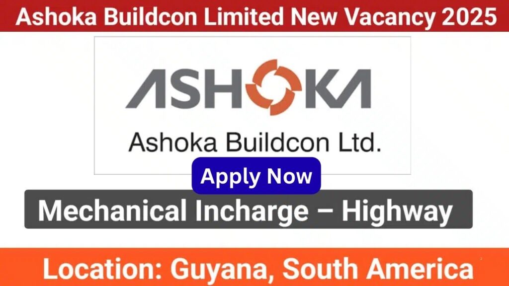 Ashoka Buildcon Limited Hiring 2025
