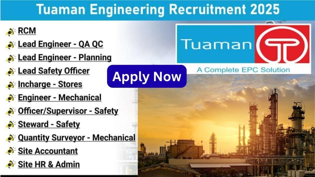 Tuaman Engineering Recruitment 2025