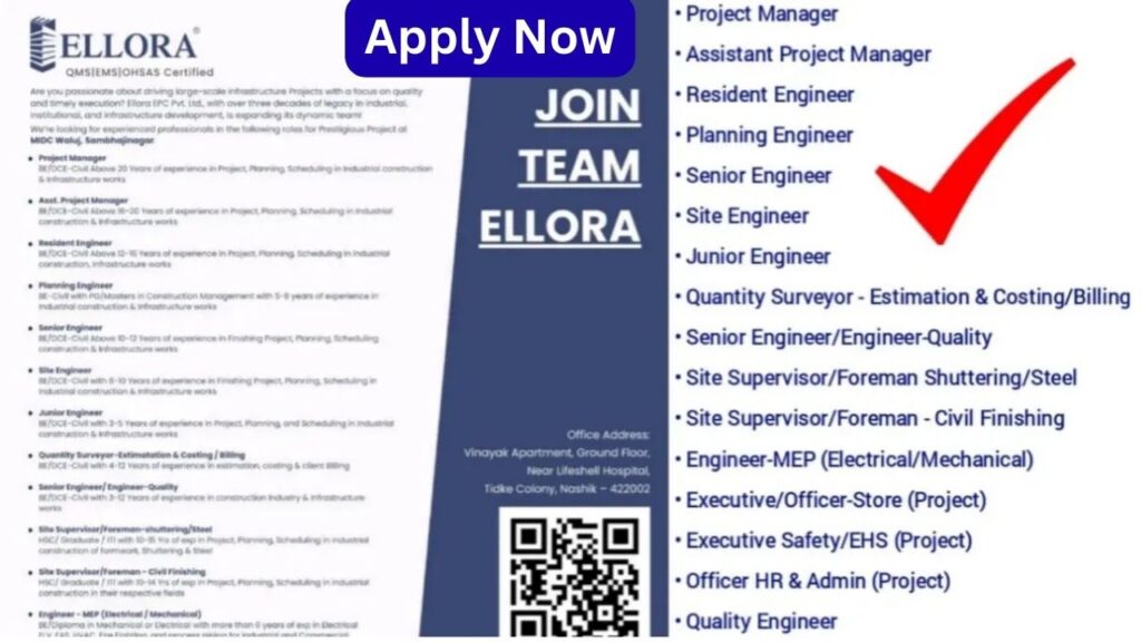 Ellora EPC Pvt Ltd Recruitment 2025
