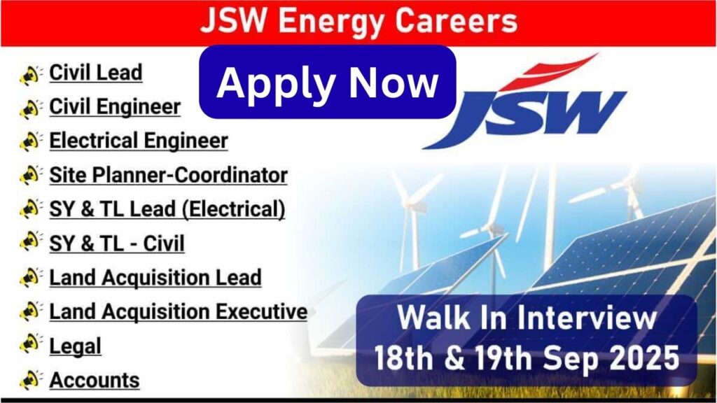 JSW Energy Careers 2025