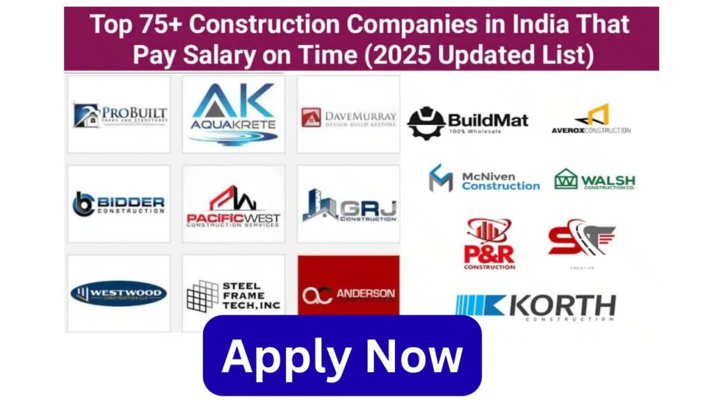 Top 75+ Construction Companies in India